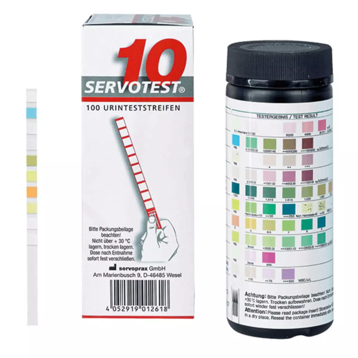 Bandelettes de test urinaire SERVOTEST Bandelettes de test urinaire SERVOTEST