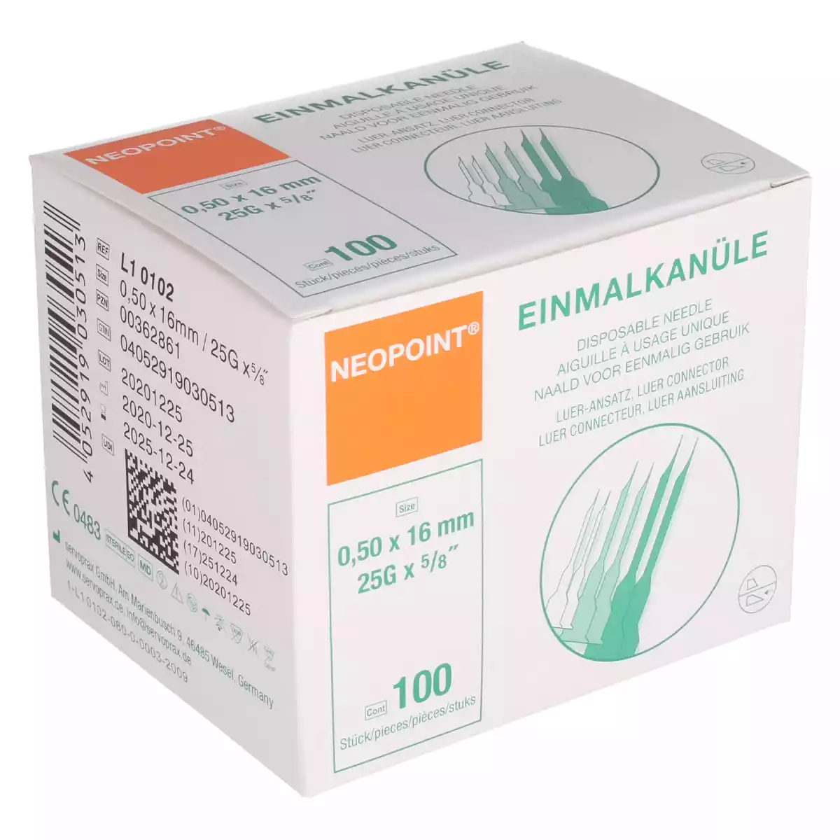  Canules Neopoint taille spéciale