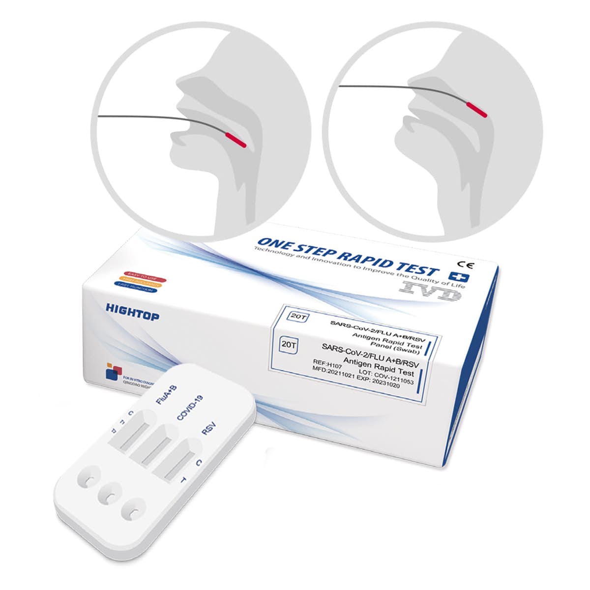 Test rapide antigènes 4-en-1 VRS & Influenza A/B + Corona