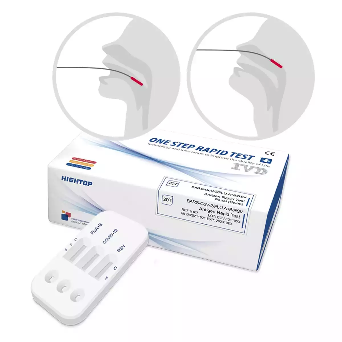  Test rapide antigènes 4-en-1 VRS & Influenza A/B + Corona