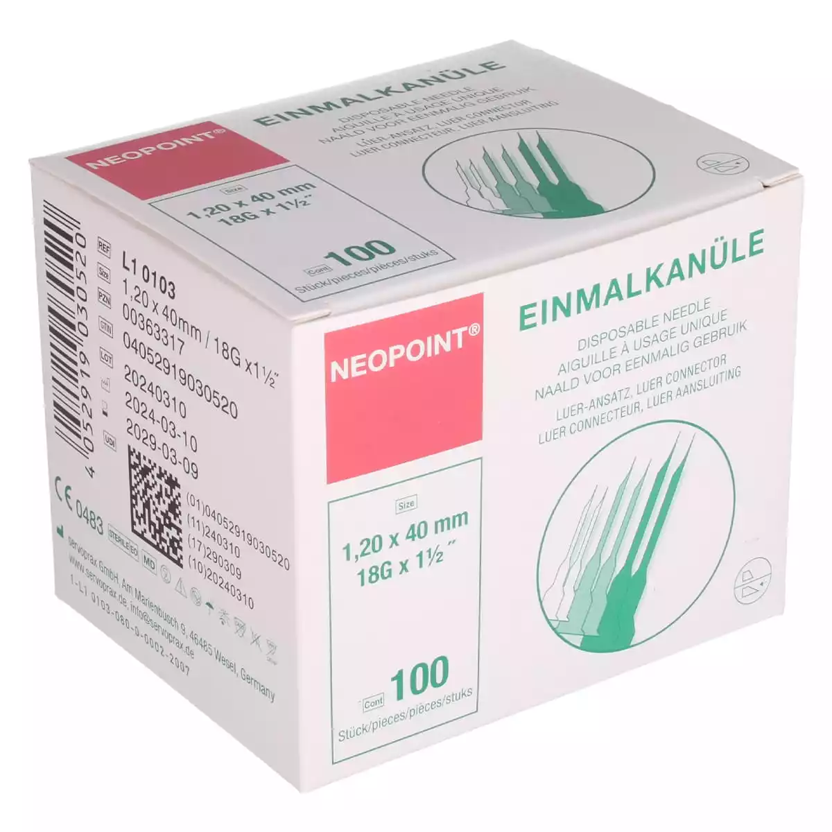  Canules Neopoint taille spéciale