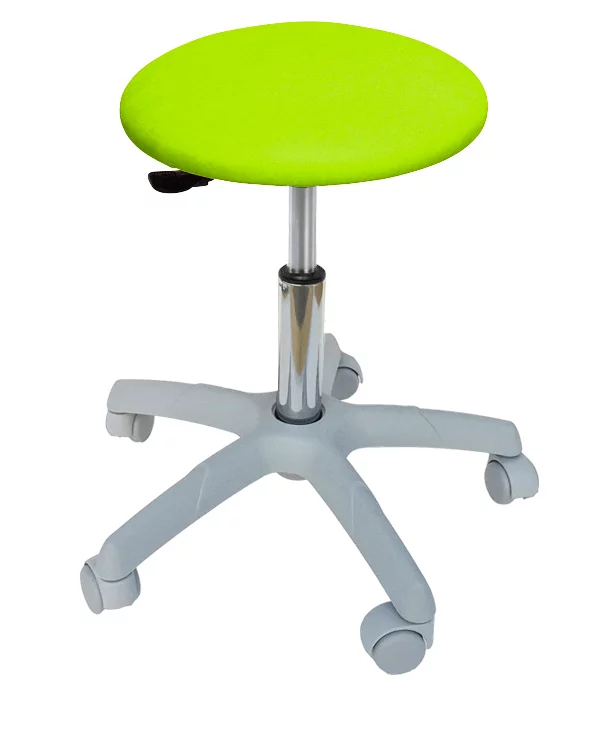 Tabouret à roulettes avec piétement gris clair Tabouret à roulettes avec piétement gris clair