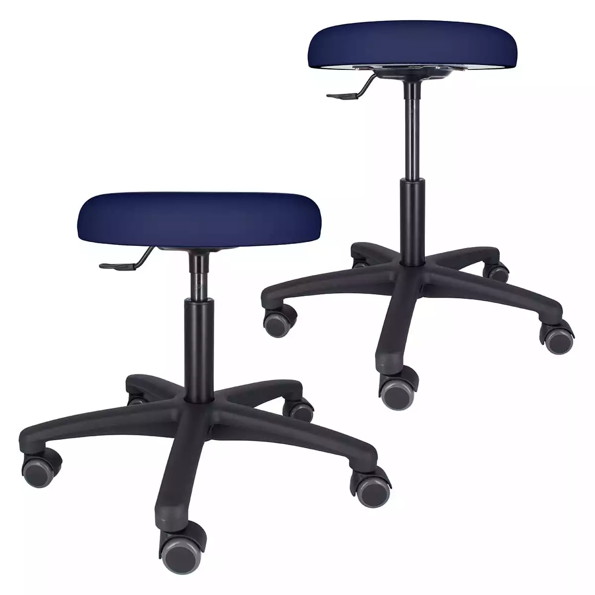 Tabouret roulant pivotant avec piétement en plastique Tabouret roulant pivotant avec piétement en plastique