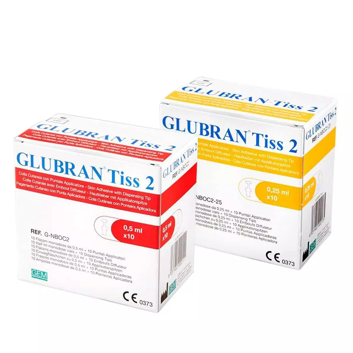  Adhésif cutané Glubran Tiss 2
