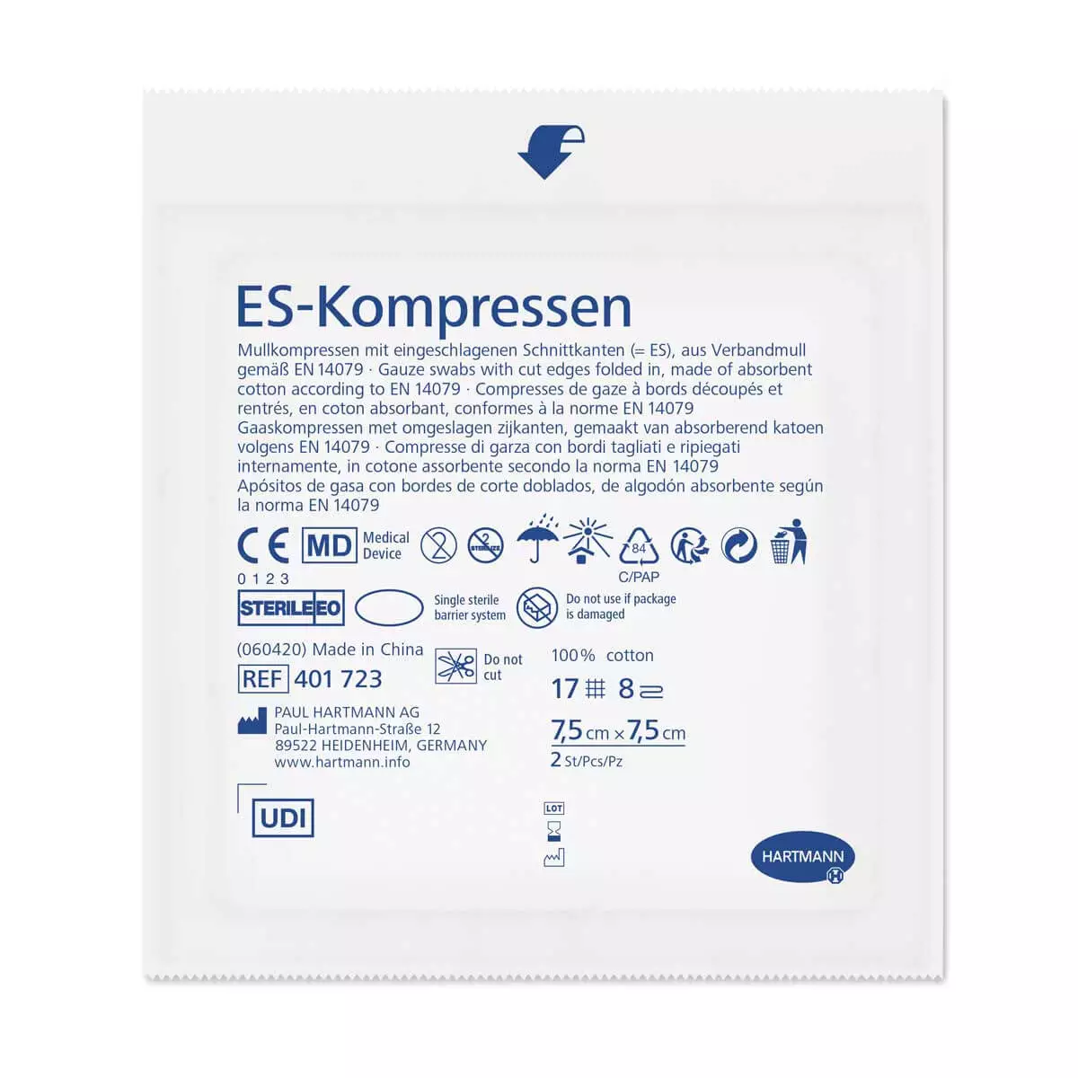  Compresses ES stériles