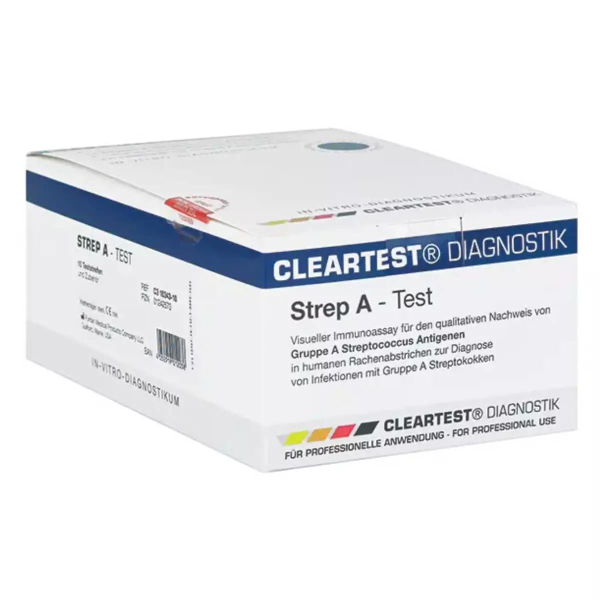 Cleartest Strep A - Bandelettes de test pour frottis de gorge