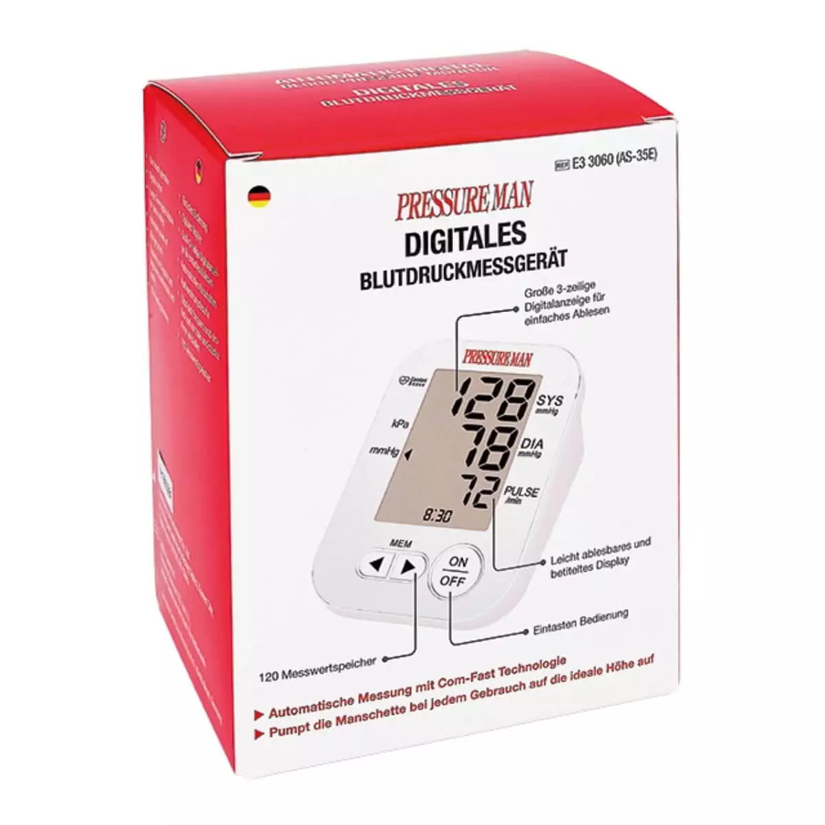  Tensiomètre entièrement automatique Pressure Man