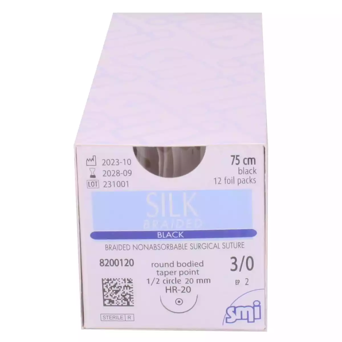  Matériel de suture Silk Braided Black