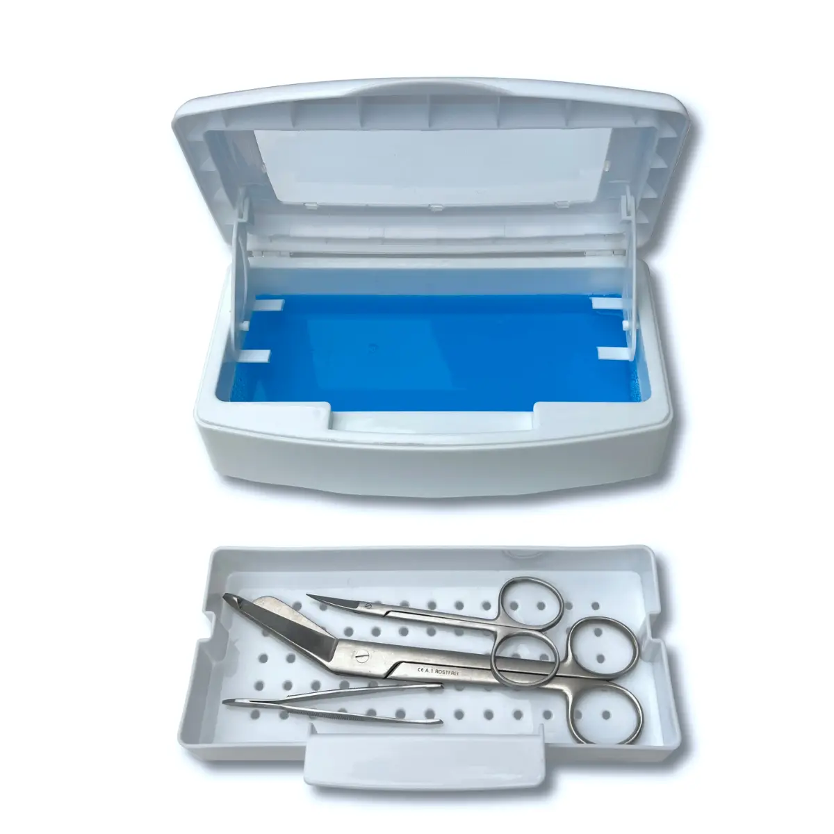 Bac de désinfection avec insert tamis Bac de désinfection avec insert tamis