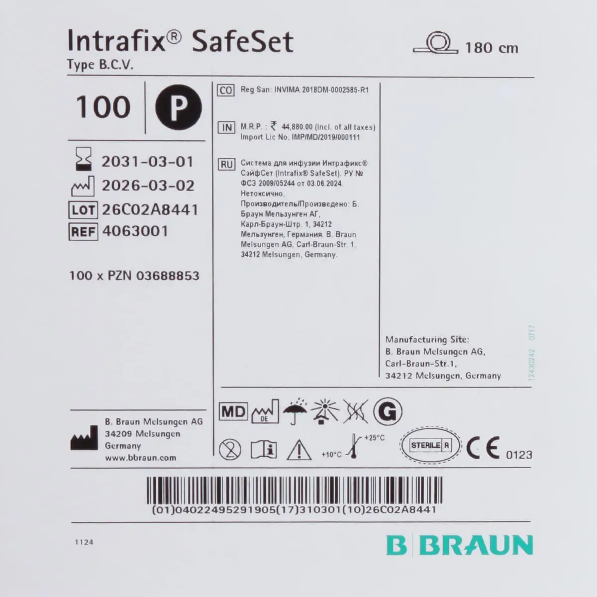 Perfuseur Intrafix SafeSet Perfuseur Intrafix SafeSet