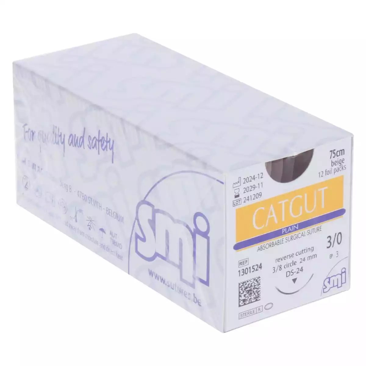 Fil de suture Catgut Plain pour chirurgie vétérinaire Fil de suture Catgut Plain pour chirurgie vétérinaire