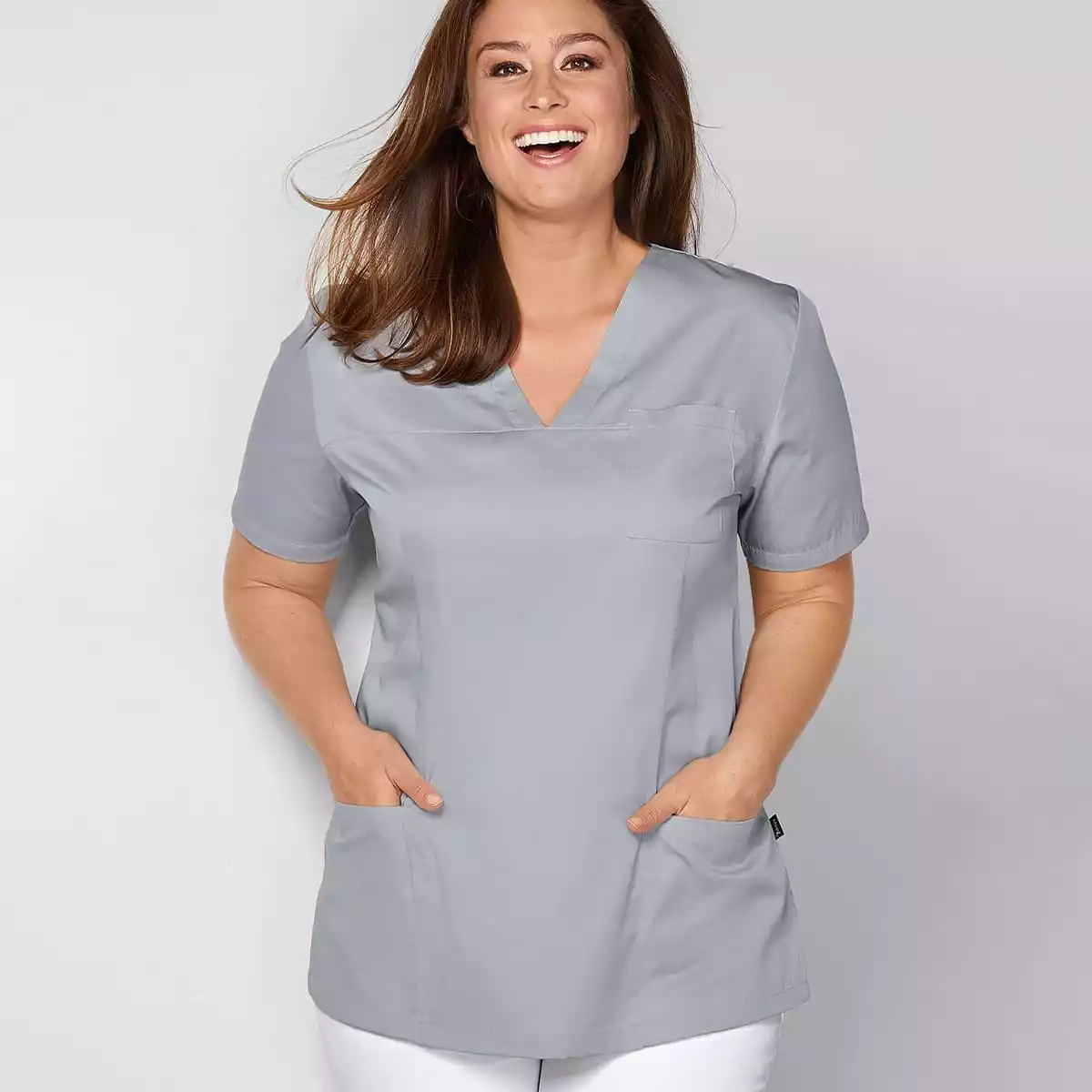  Tunique médicale à col V pour femme Roma