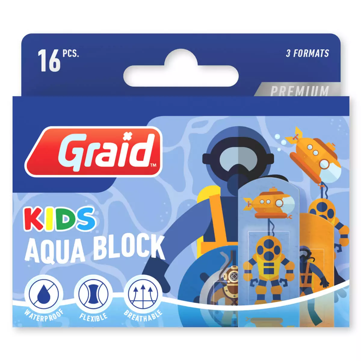  Pansements Aqua Block Kids Premium