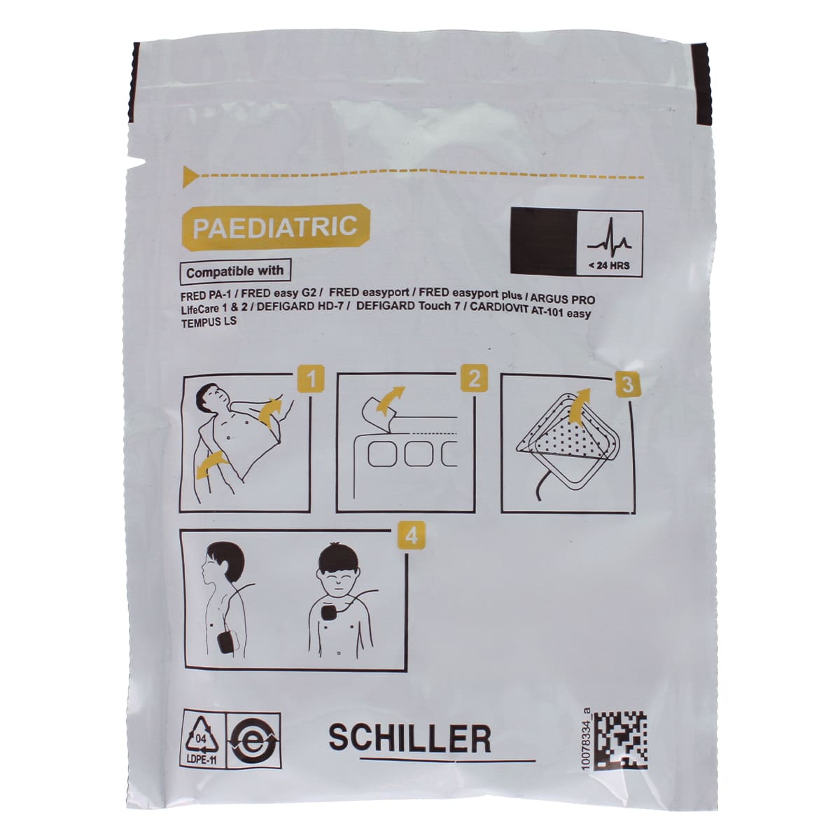 SCHILLER Électrodes pour défibrillateur FRED easyport, easyport plus ...