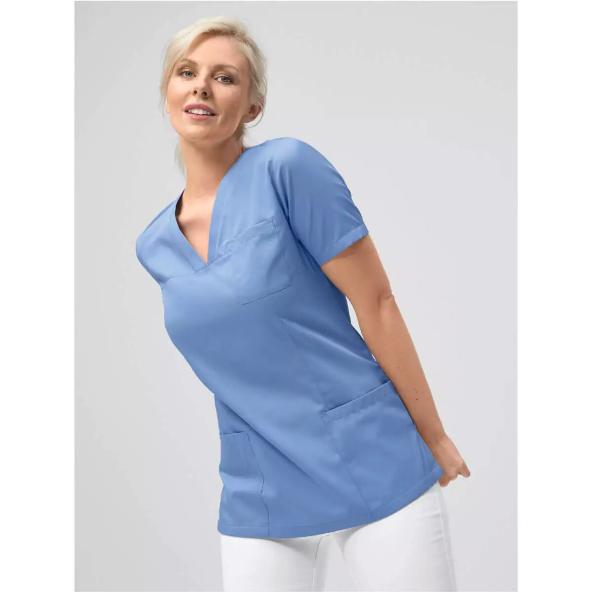  Tunique médicale à col V pour femme Roma