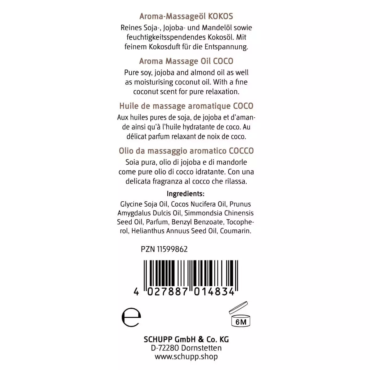  Huile de massage aromatique