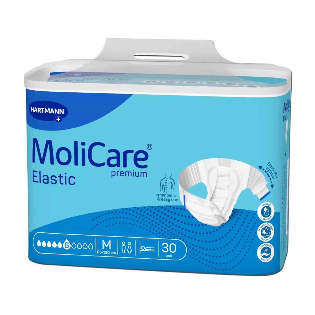  Slip absorbant MoliCare Premium Elastic – absorption 6 gouttes