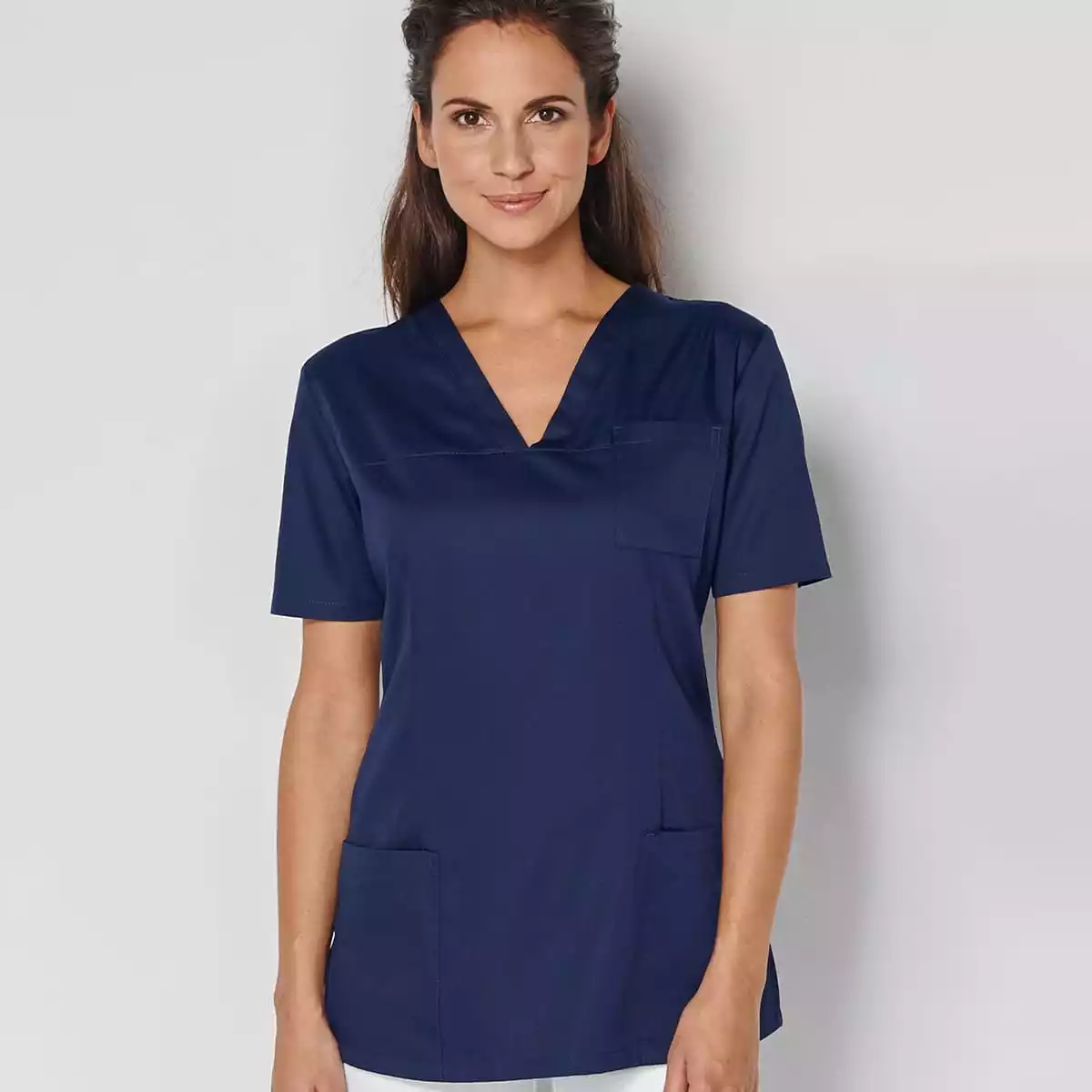  Tunique médicale à col V pour femme Roma