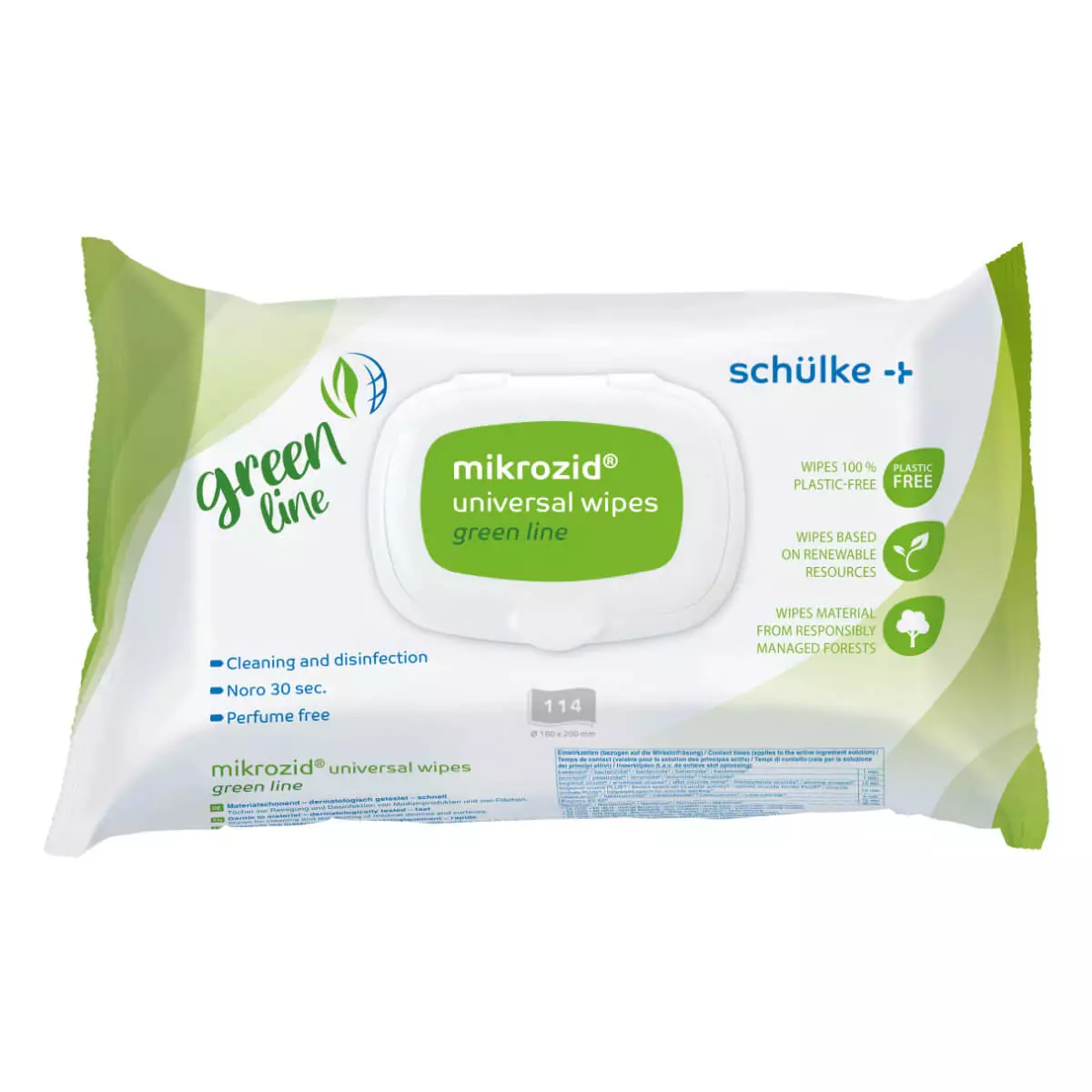  Lingettes désinfectantes mikrozid universal wipes green line