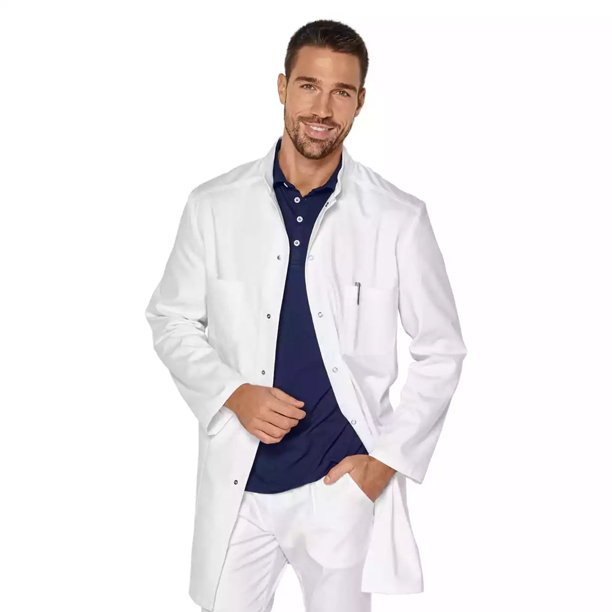  Blouse médicale blanche pour homme